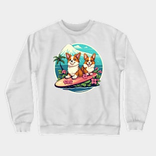 Surfing Corgis Crewneck Sweatshirt